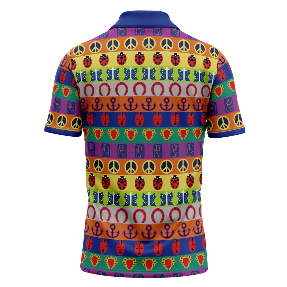 All Symbols Pattern Jojo’s Bizarre Adventure Polo Shirt