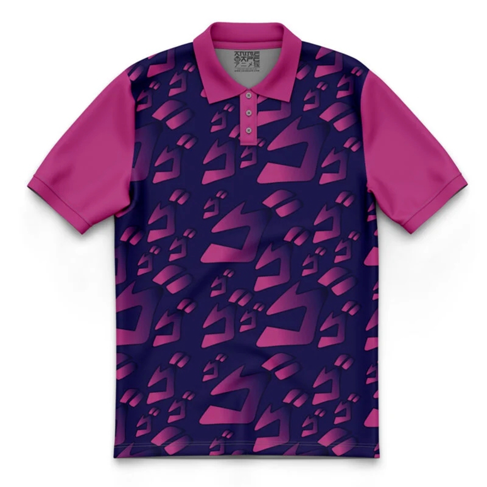 Menacing Aura Jojo’s Bizarre Adventure Polo Shirt