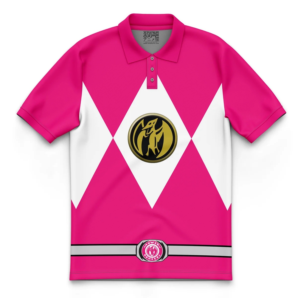 Pink Ranger Mighty Morphin Power Rangers Polo Shirt