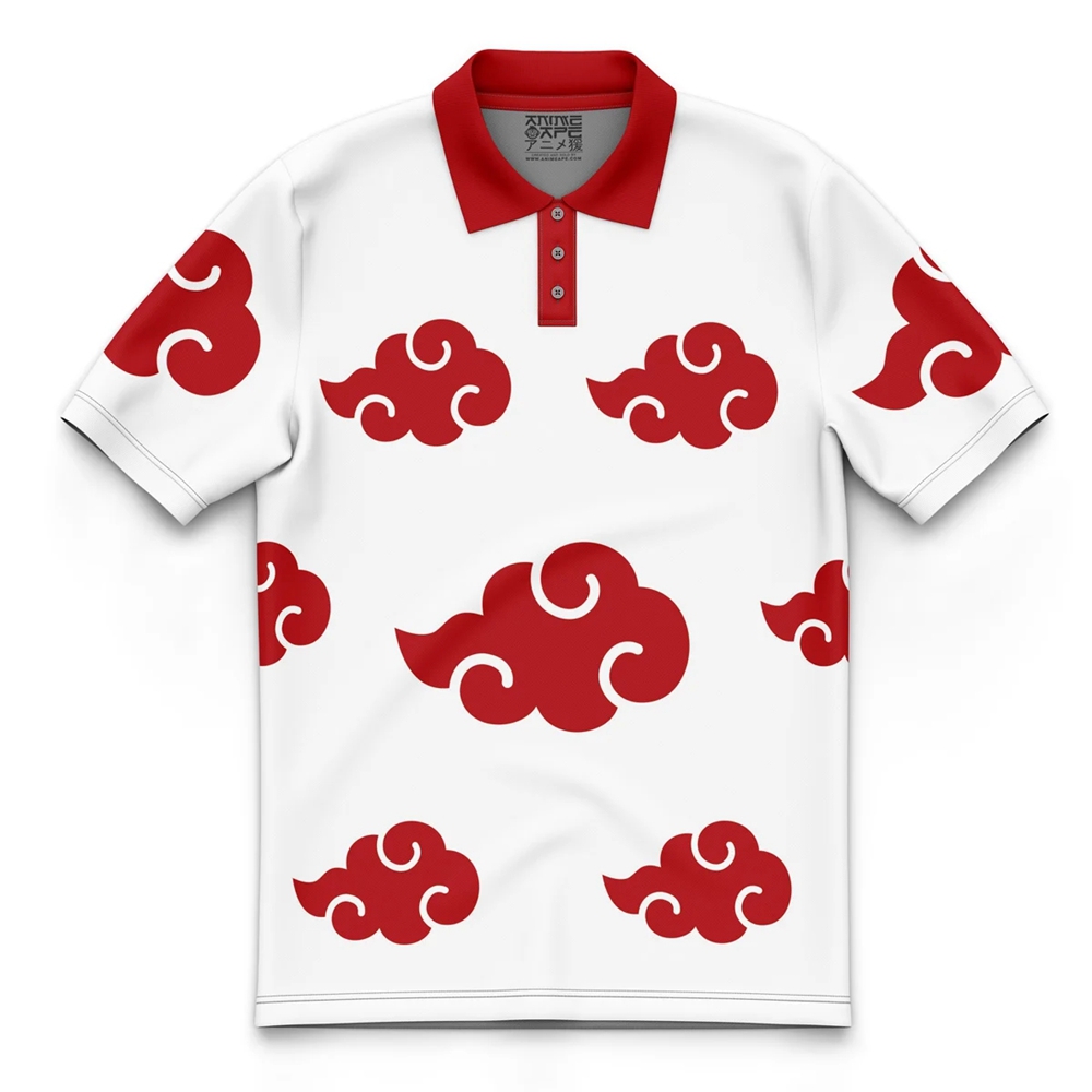 Akatsuki White Naruto Polo Shirt