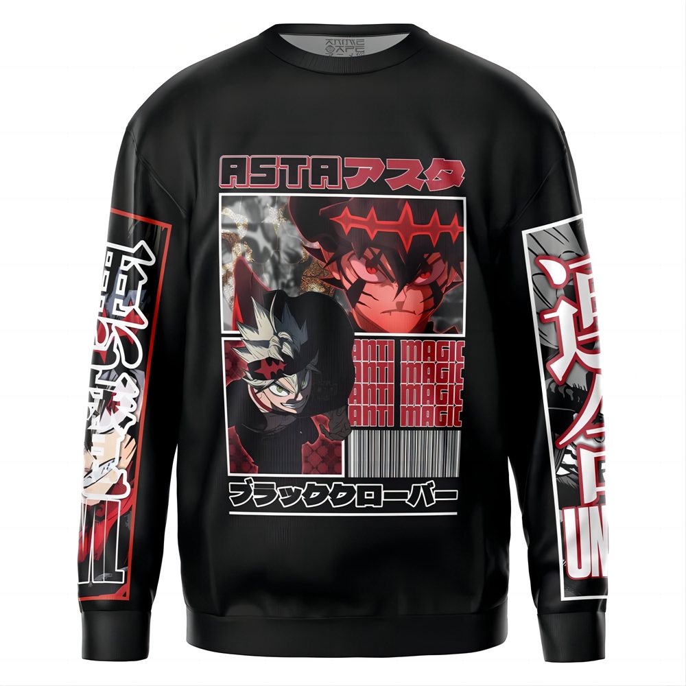 Asta Black Clover Streetwear Sweatshirt