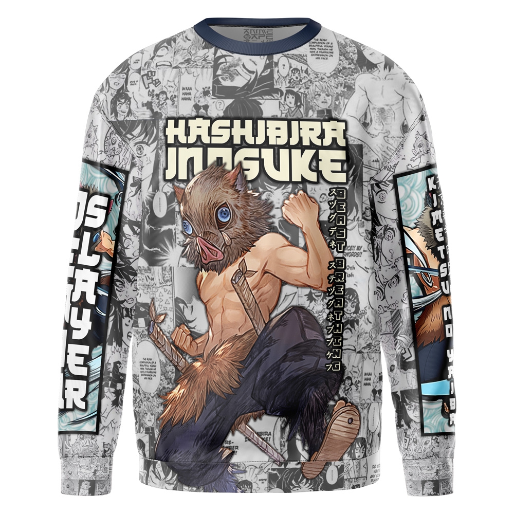 Hashibira Inosuke Manga Collage Demon Slayer Streetwear Sweatshi