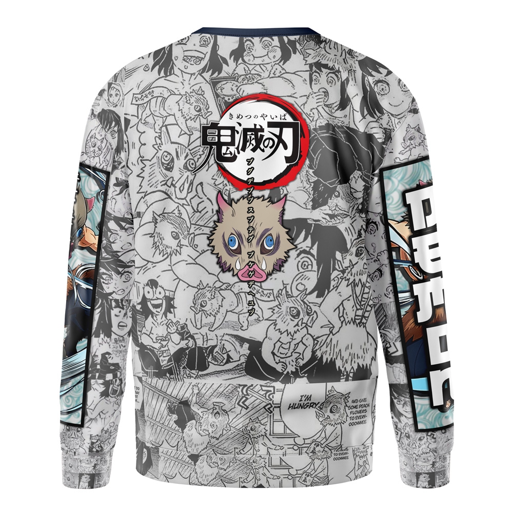 Hashibira Inosuke Manga Collage Demon Slayer Streetwear Sweatshi