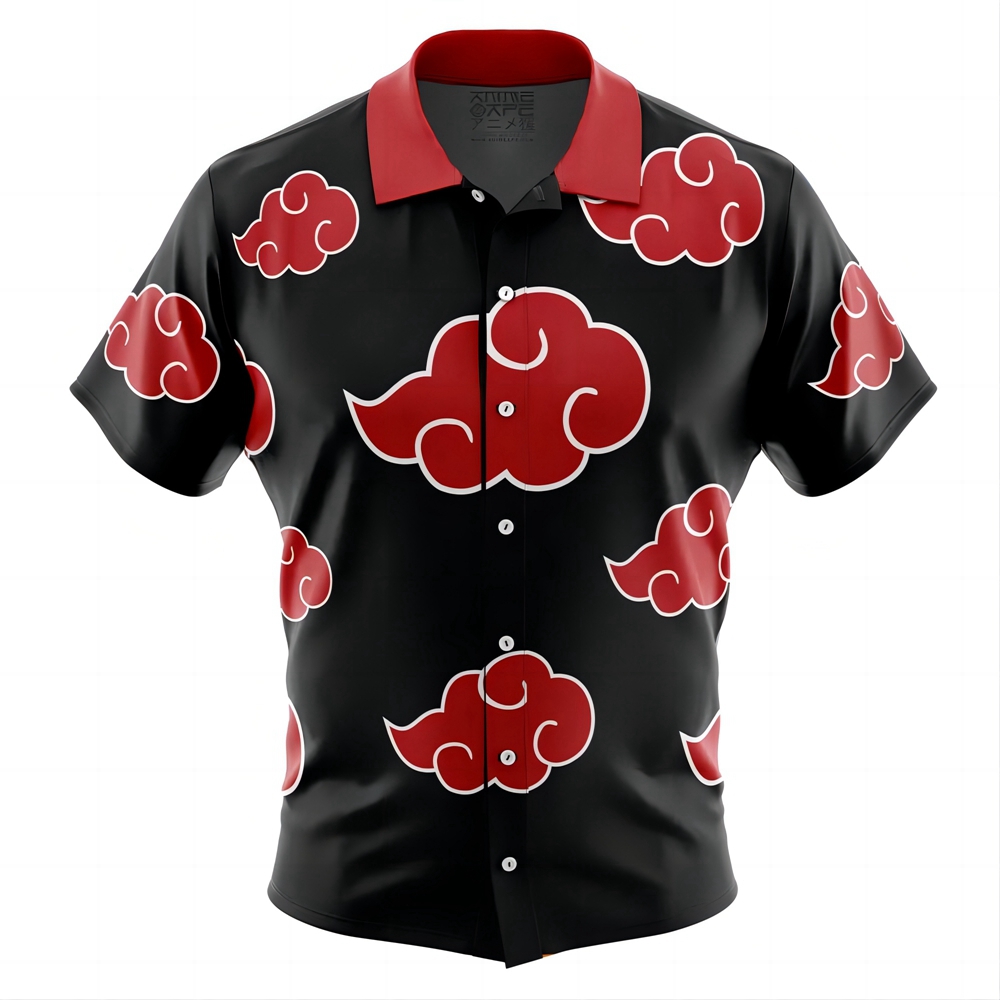 Naruto Akatsuki Button Up Hawaiian Shirt