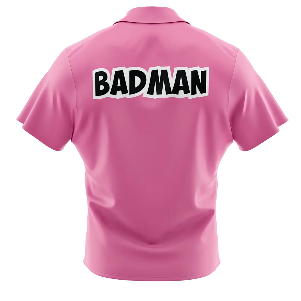 Vegeta Badman Pink Dragon Ball Z Button Up Hawaiian Shirt