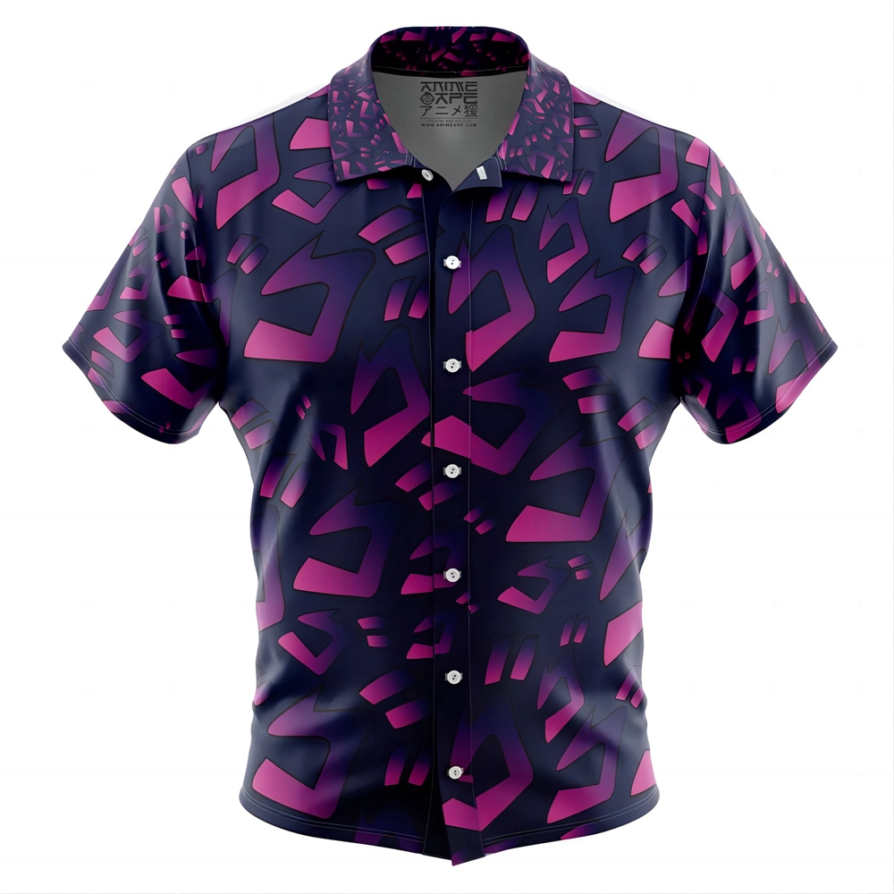 Menacing Aura JoJo’s Bizarre Adventure Button Up Hawaiian Shirt