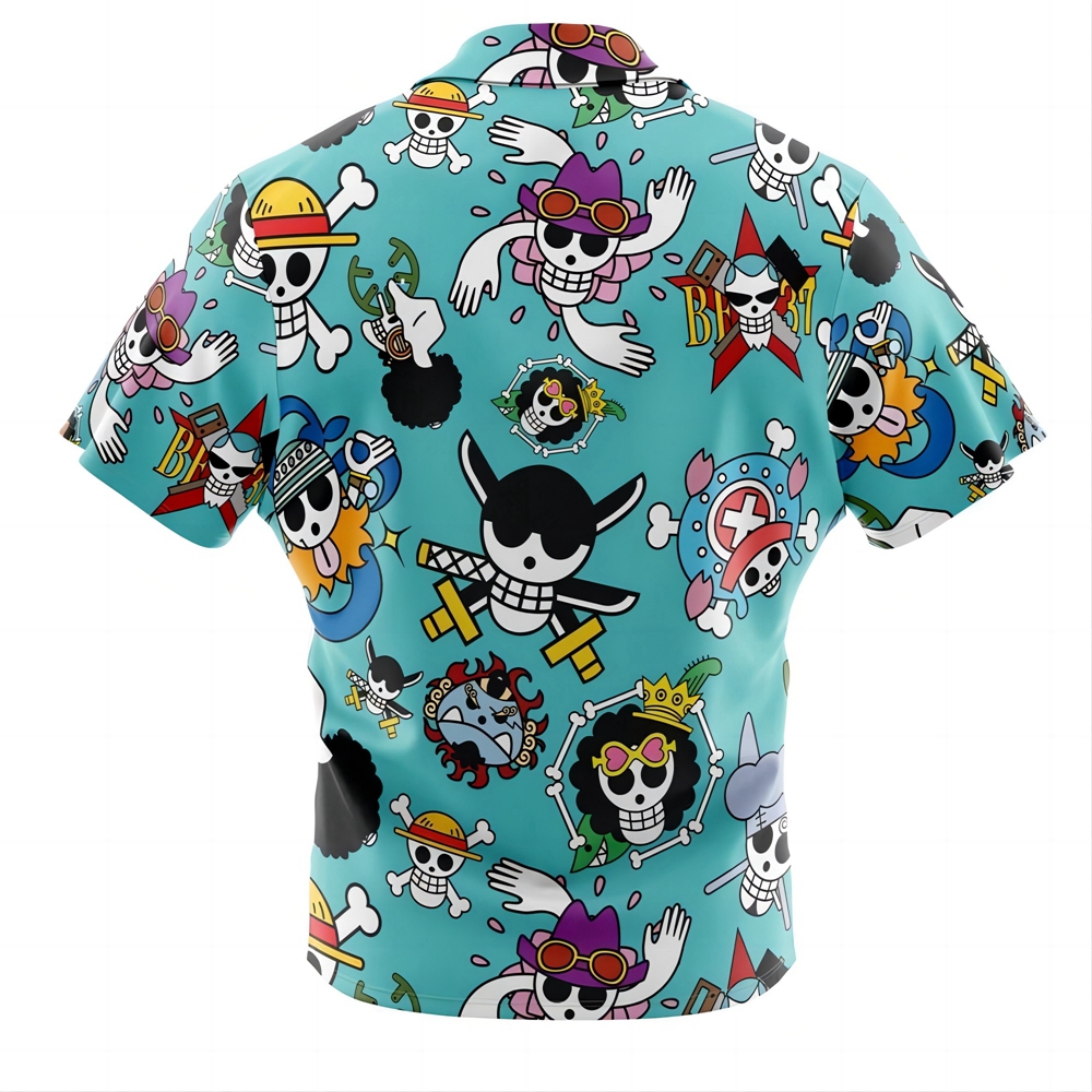 Strawhats Jolly Roger One Piece Button Up Hawaiian Shirt