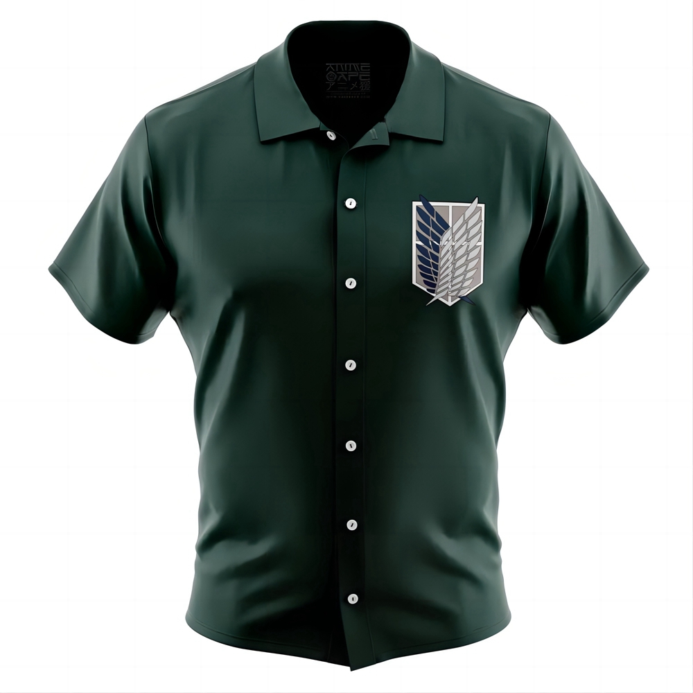 Scouting Regiment Attack on Titan Button Up Hawaiian Shirt