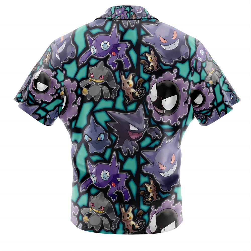 Ghost Type Pokemon Pokemon Button Up Hawaiian Shirt