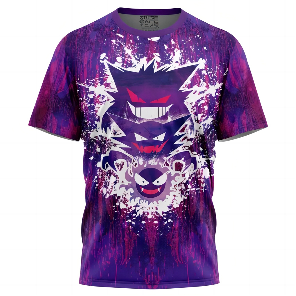 Trippy Ghostly Evolution Ghastly Haunter Gengar Pokemon T-Shirt