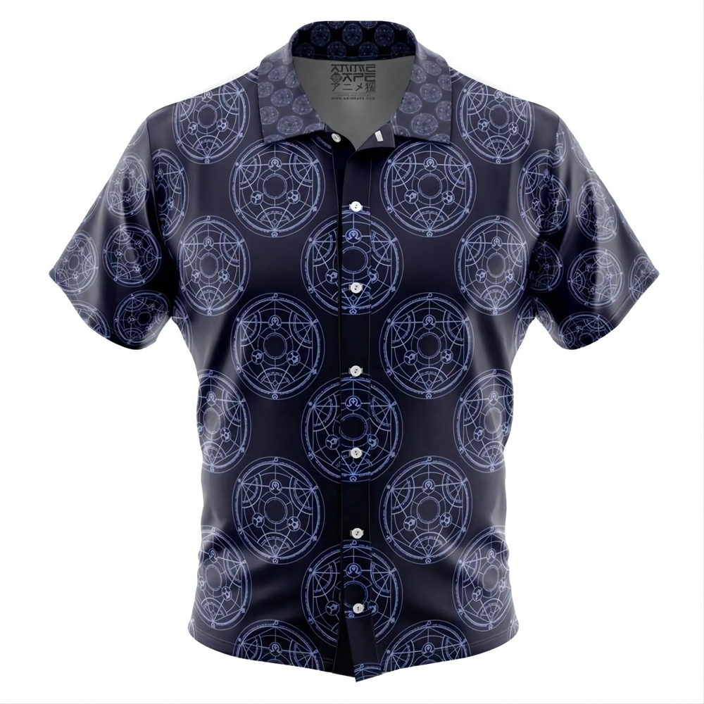 Transmutation Circle Fullmetal Alchemist Button Up Hawaiian Shir