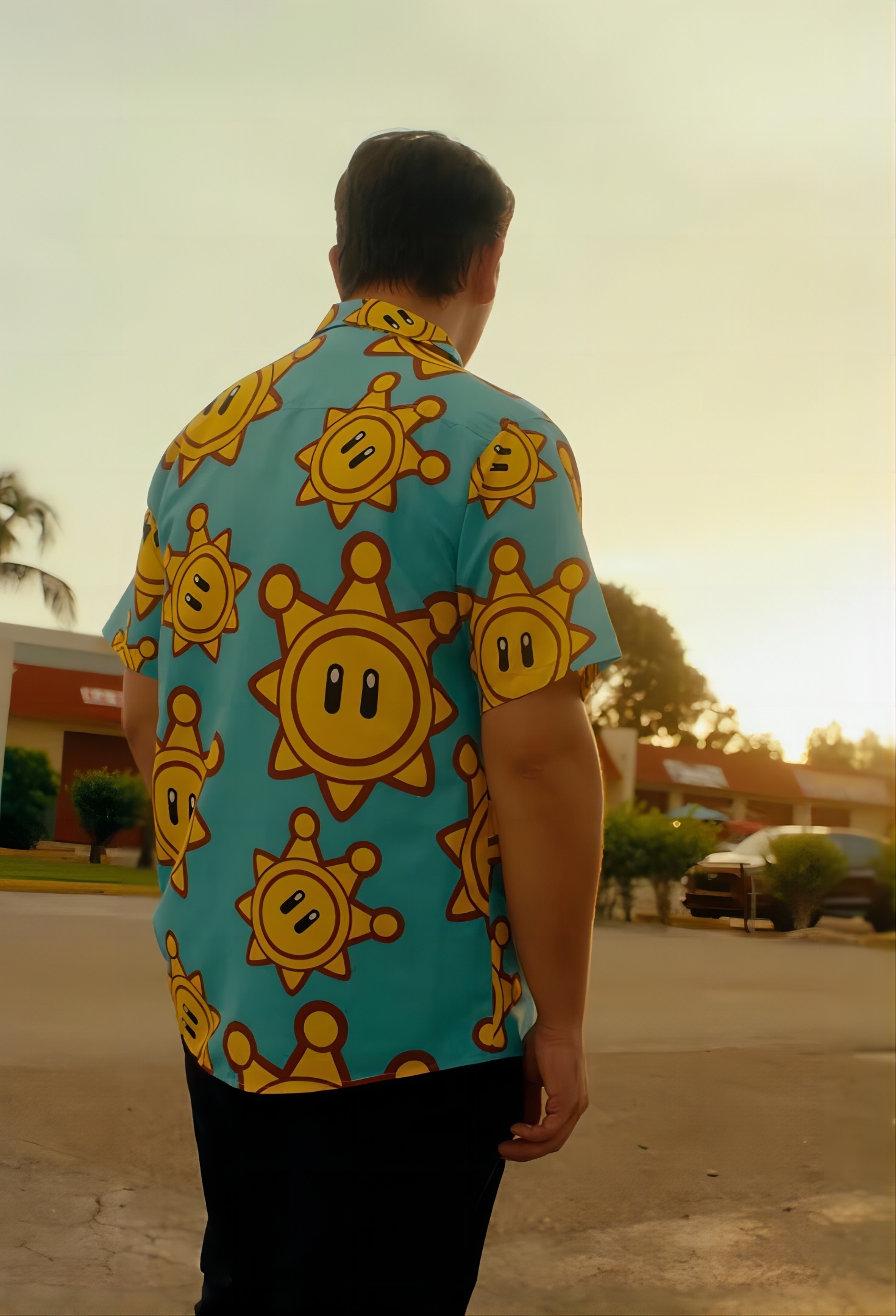 Shine Sprite Super Mario Sunshine Button Up Hawaiian Shirt