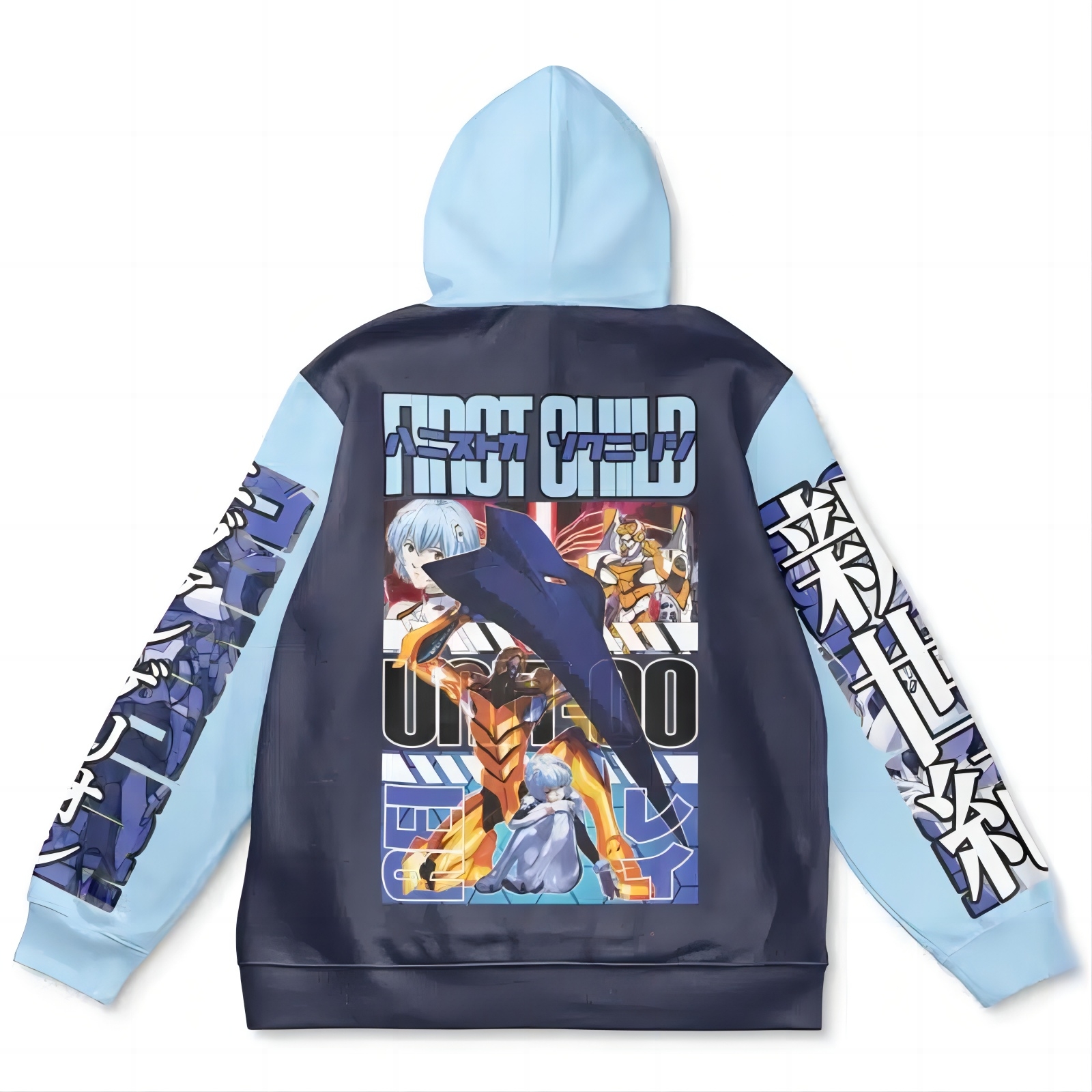 Rei Ayanami x Eva 00 Neon Genesis Evangelion Streetwear Hoodie