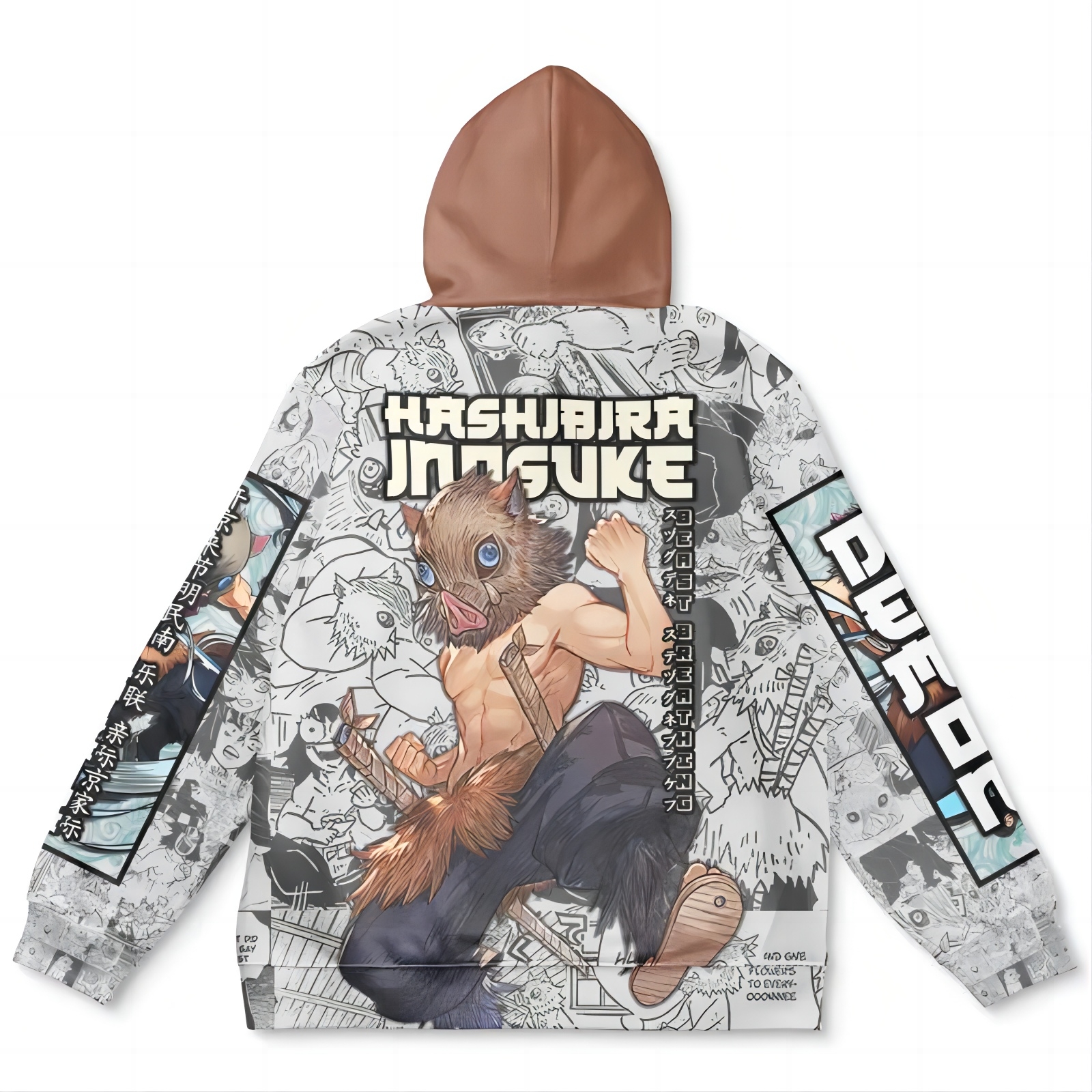 Hashibira Inosuke Manga Collage Demon Slayer Streetwear Hoodie