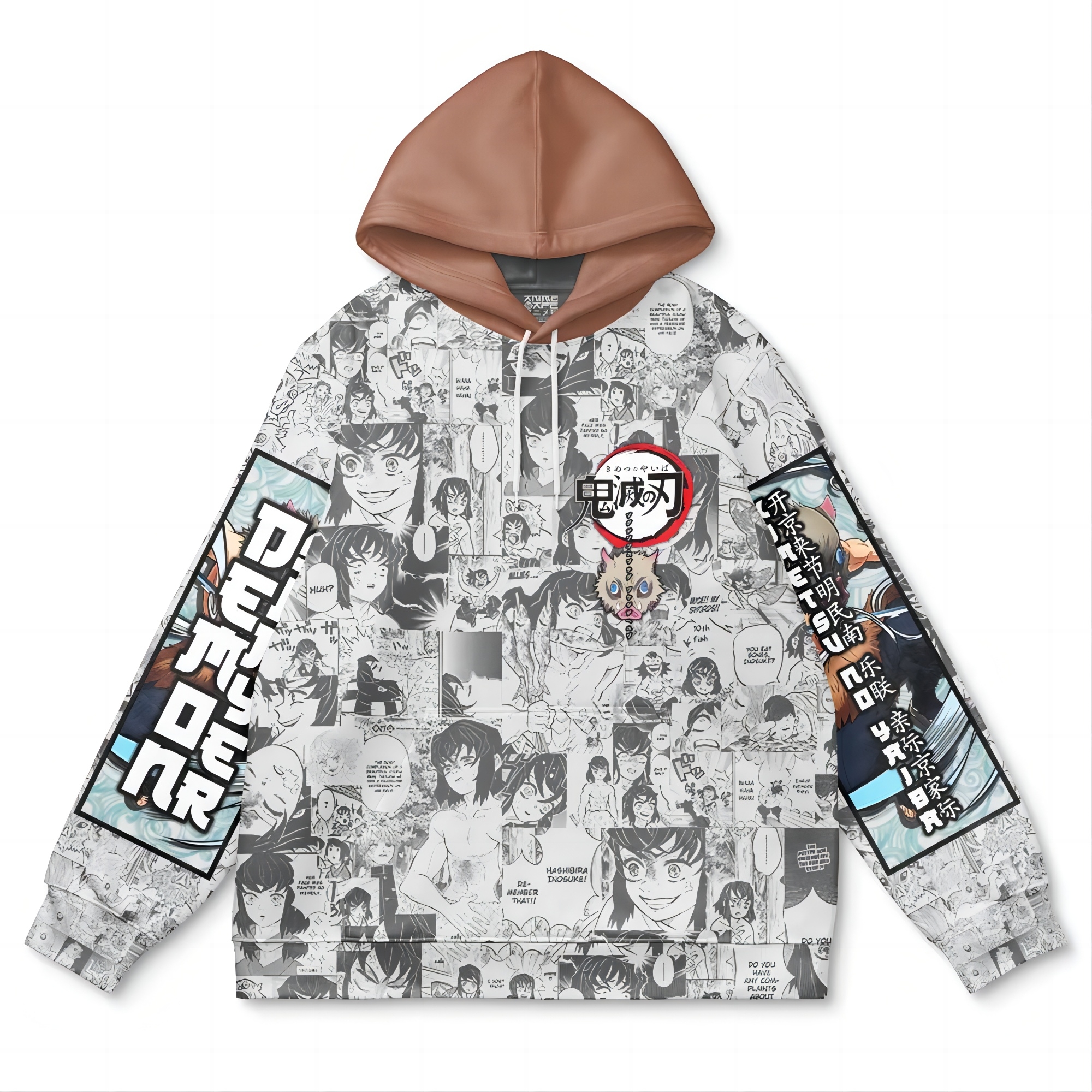 Hashibira Inosuke Manga Collage Demon Slayer Streetwear Hoodie