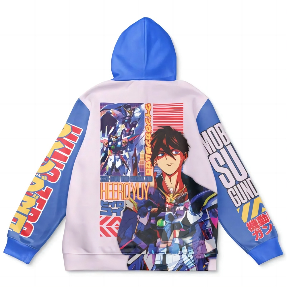 Heero Yuya x Wing Zero Gundam Wing Endless Waltz Streetwear Hood