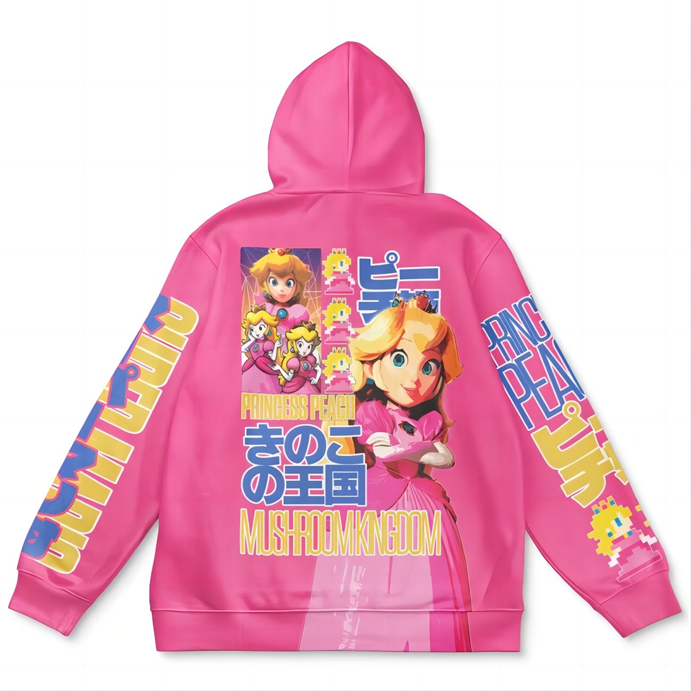 Peach Super Mario Streetwear Hoodie