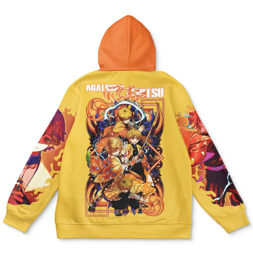 Agatsuma Zenitsu V2 Demon Slayer Streetwear Hoodie