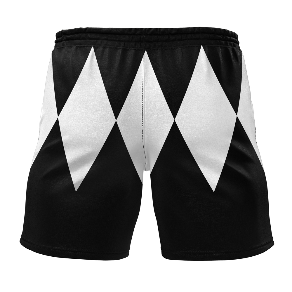 Black Ranger Mighty Morphin Power Rangers Gym Shorts