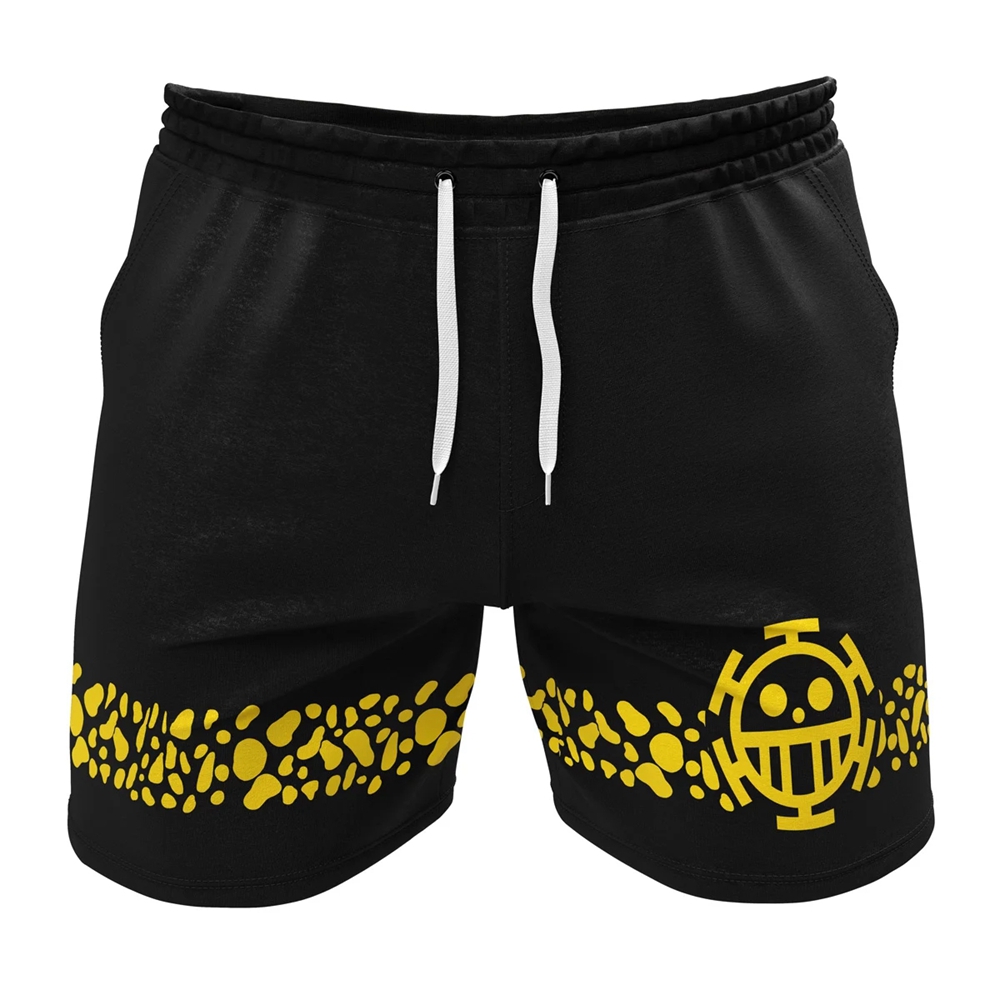 Trafalgar D. Water Law Black Punk Hazard One Piece Gym Shorts