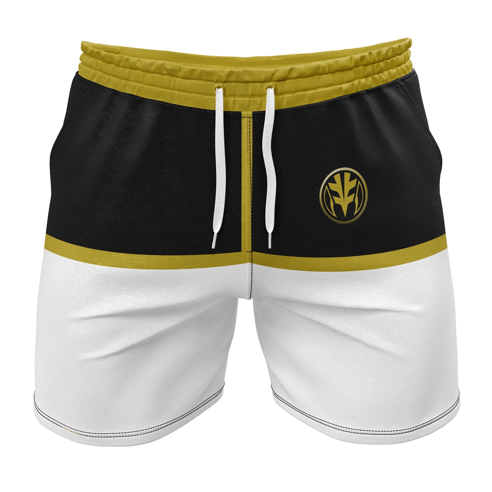 White Ranger Mighty Morphin Power Rangers Gym Shorts