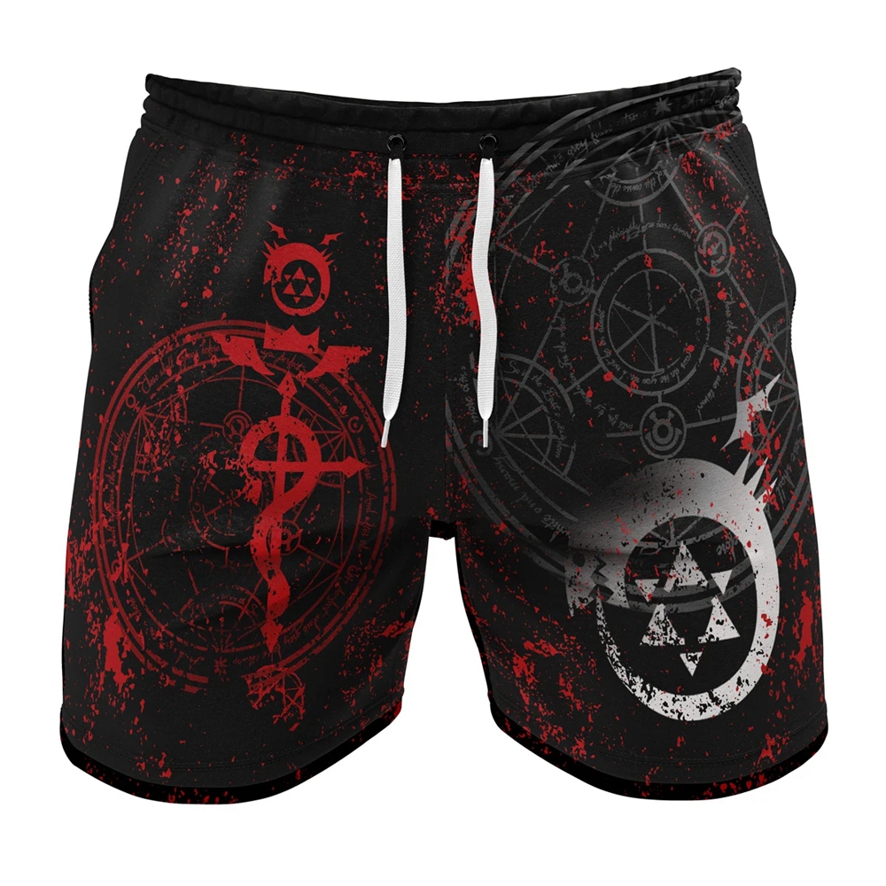 Edward Elric Transmutation Circle Fullmetal Alchemist Gym Shorts