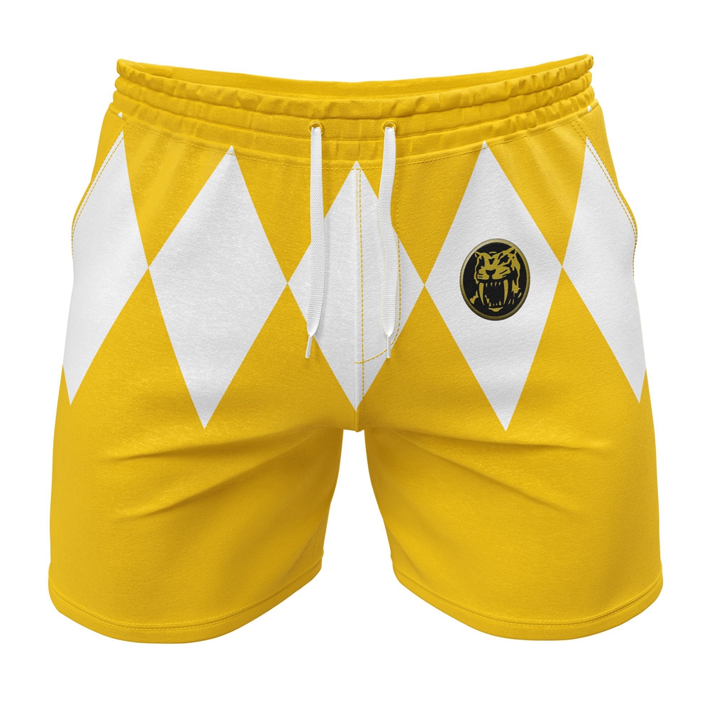 Yellow Ranger Mighty Morphin Power Rangers Gym Shorts