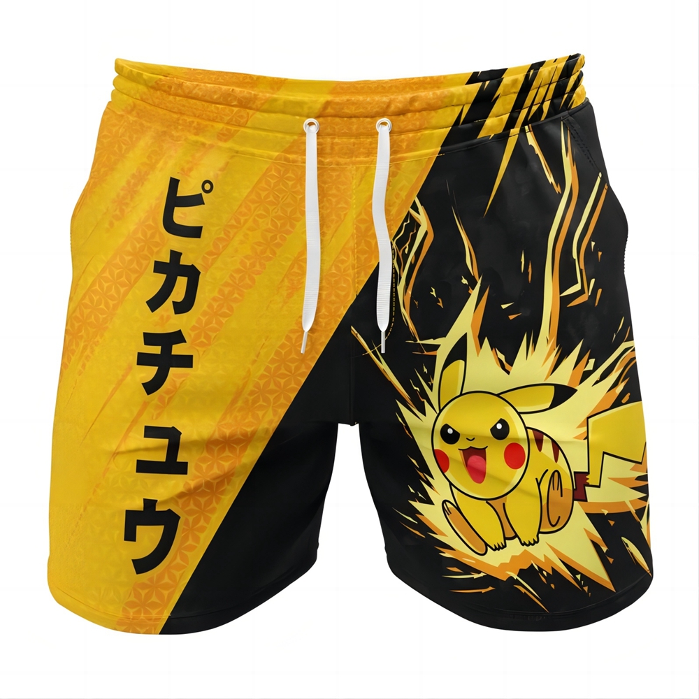 Pikachu Attack Pokemon Gym Shorts