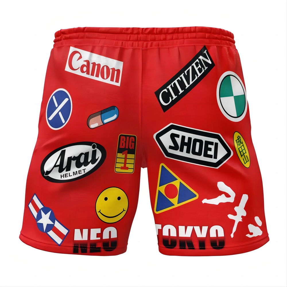 Akira Kaneda Bike Decals Gym Shorts