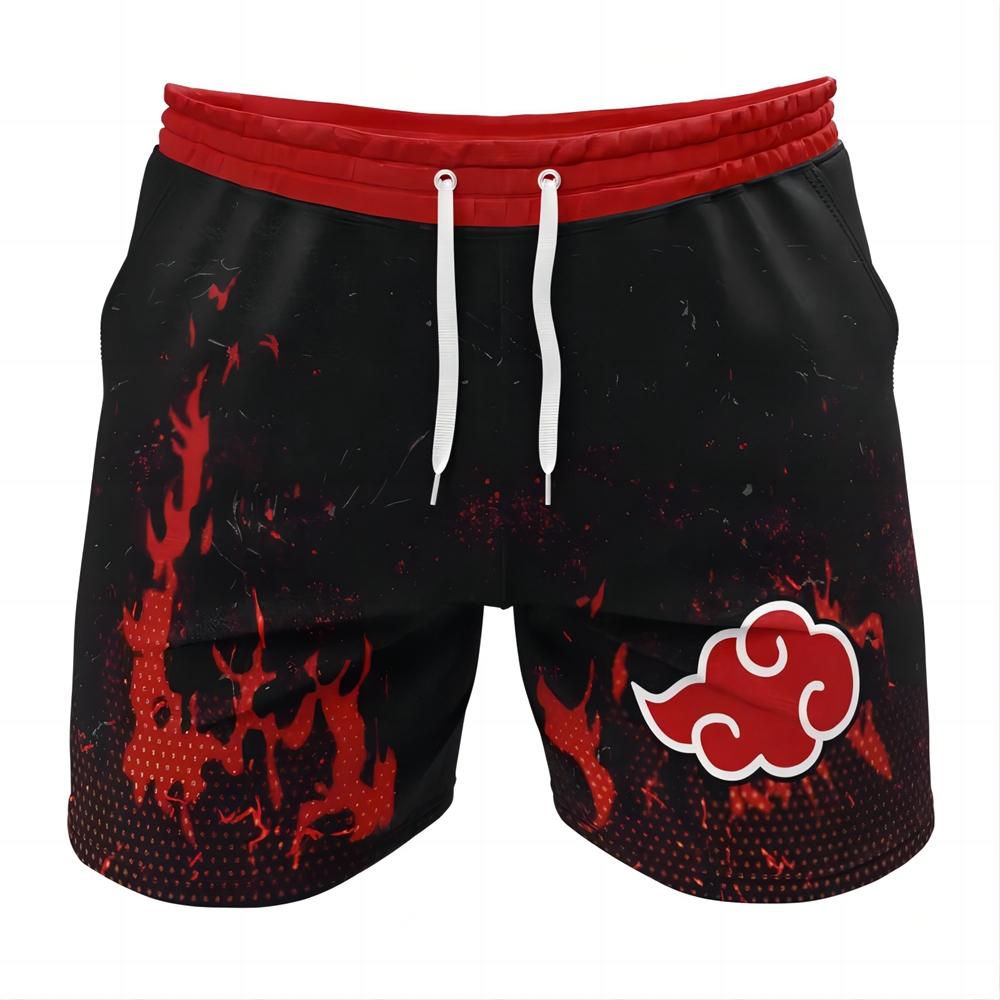 Red Cloud Pride Akatsuki Naruto Gym Shorts