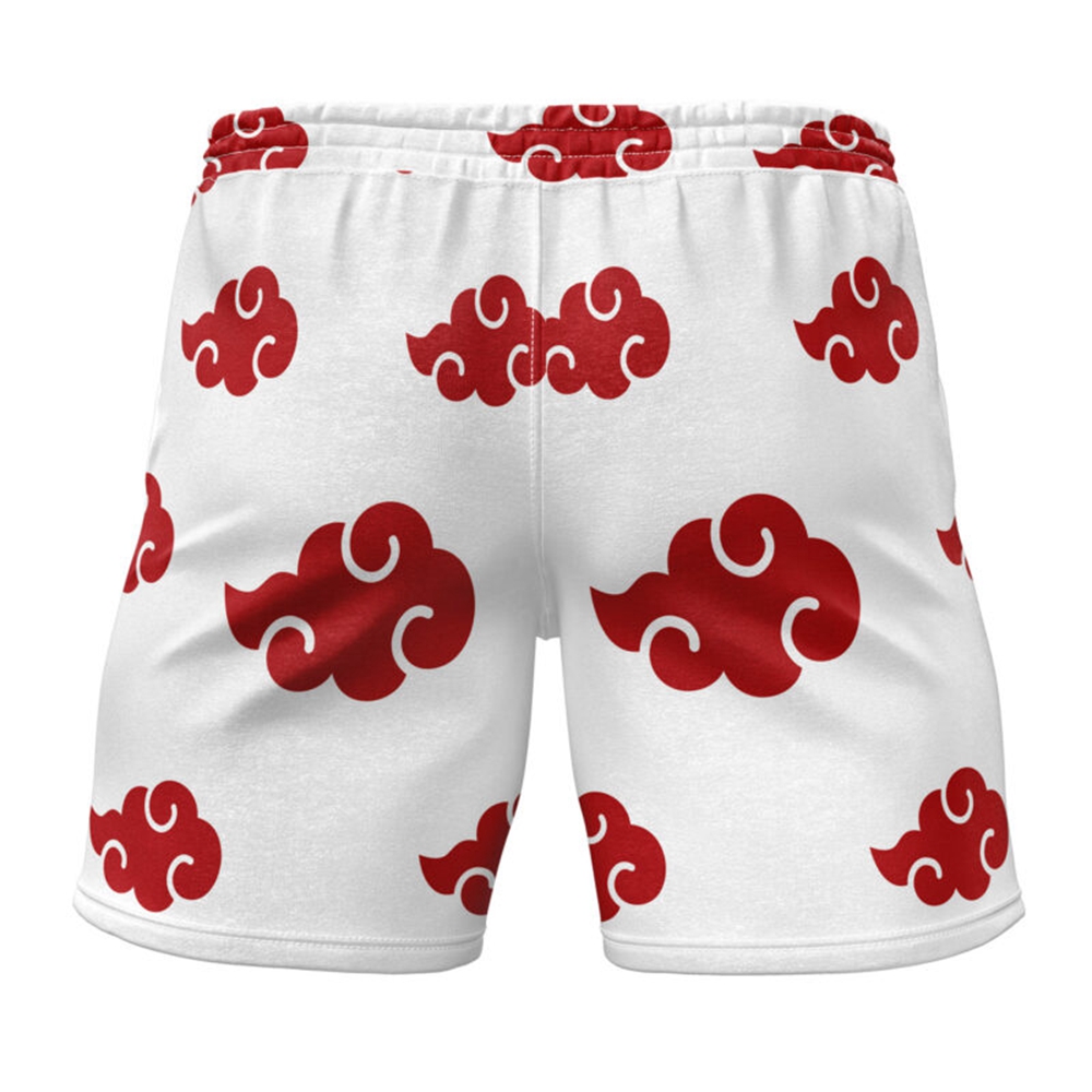 Akatsuki White Naruto Gym Shorts