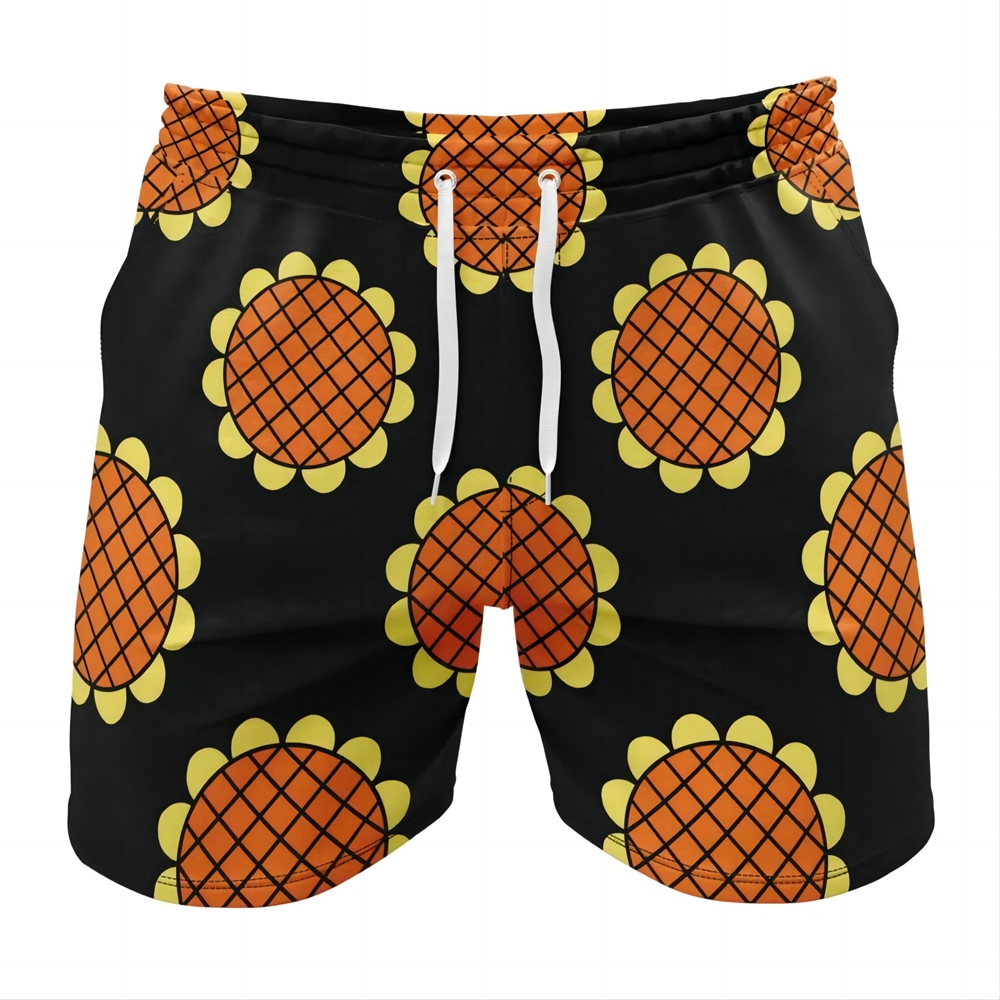 Monkey D. Luffy Black Dressrosa One Piece Gym Shorts