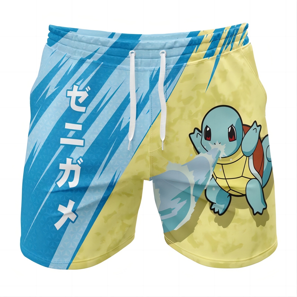 Squirtle Attack Pokemon Gym Shorts