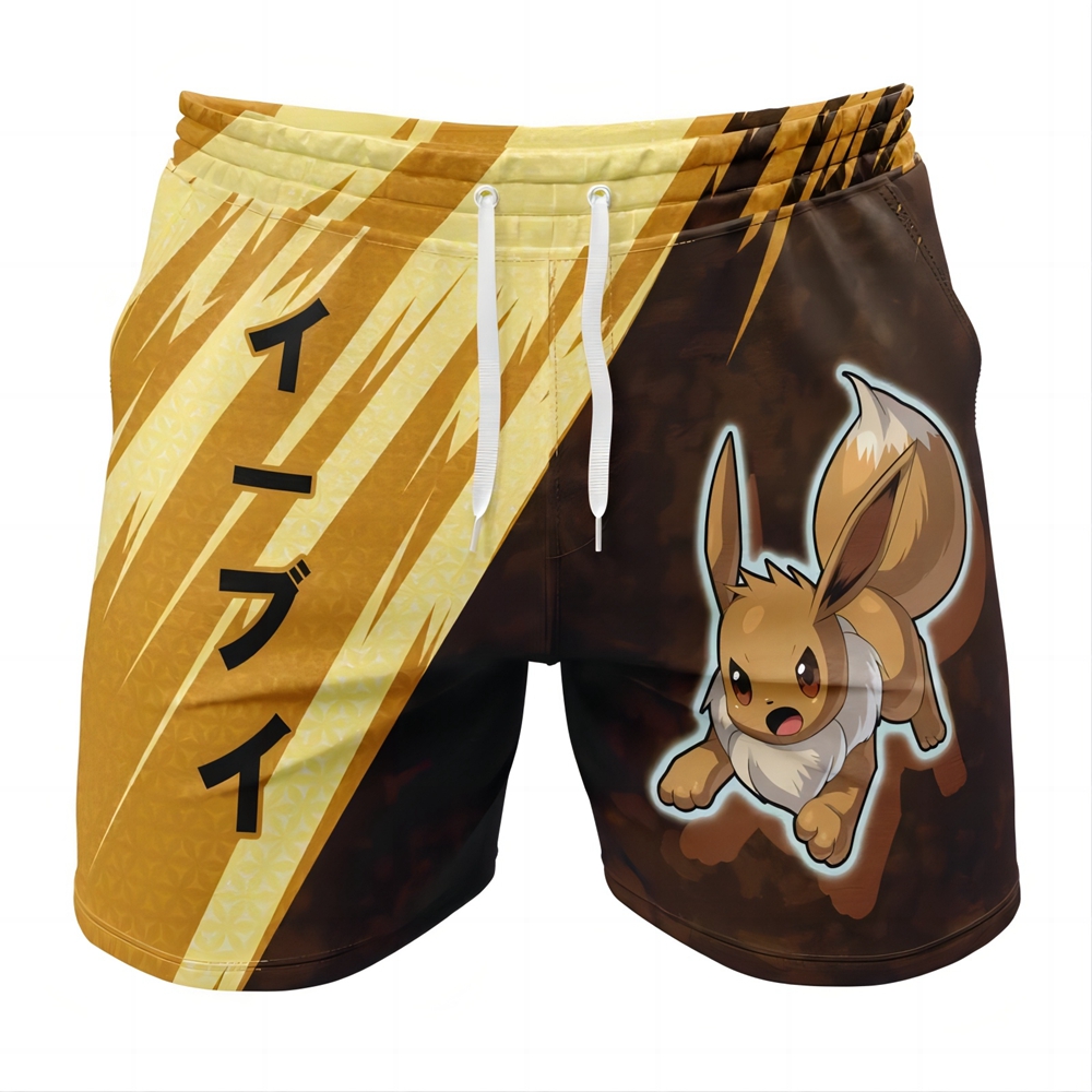 Eevee Attack Pokemon Gym Shorts