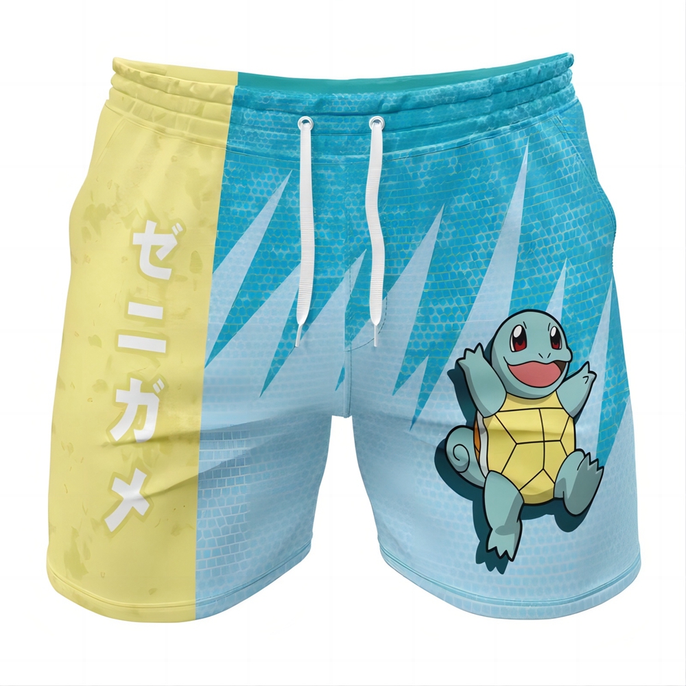 Squirtle Classic Pokemon Gym Shorts