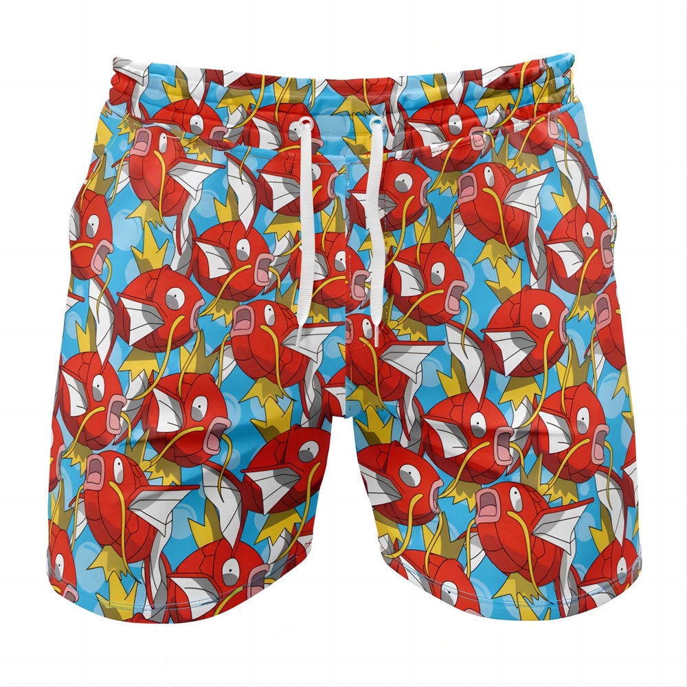 Magikarp Pattern Pokemon Gym Shorts